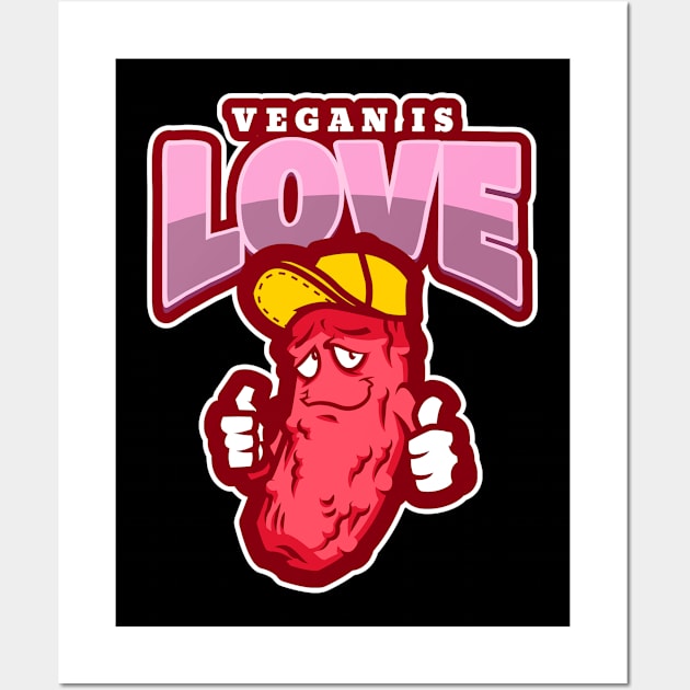 Vegan Is Love Wall Art by poc98